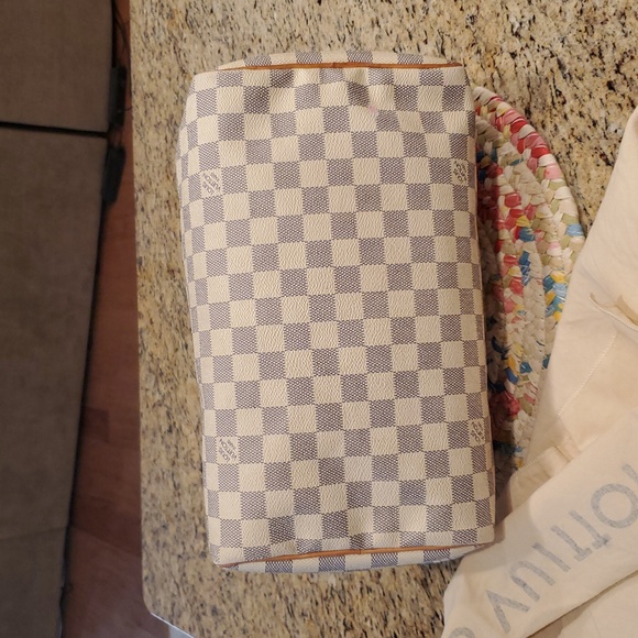 Authentic Louis Vuitton Damier Azur Speedy 30 & LV Dustbag SD1120 - Picture 12 of 13